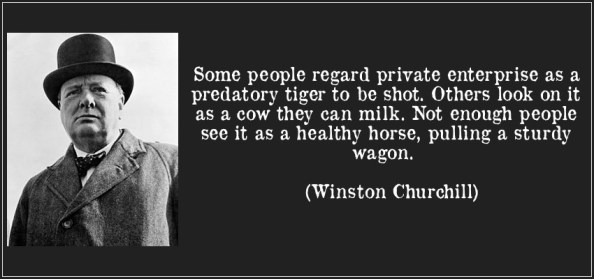 Churchill on private ent.