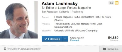 Adam Lashinsky LinkedIn Profile
