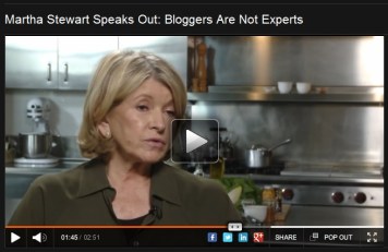 Martha Stewart on Bloggers