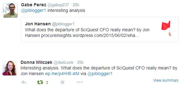 Coupa SciQuest Tweets